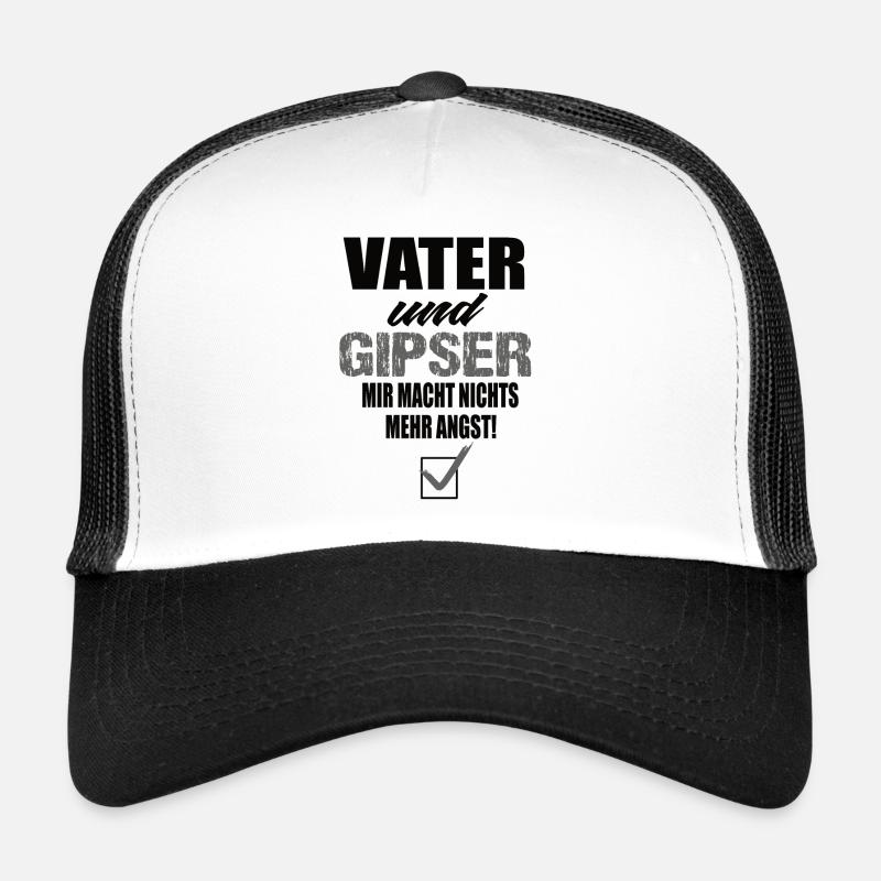 Vater und Gipser - Trucker Cap - Weiß/Schwarz