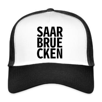 Saarbrücken - Trucker Cap - Weiß/Schwarz - Vorne