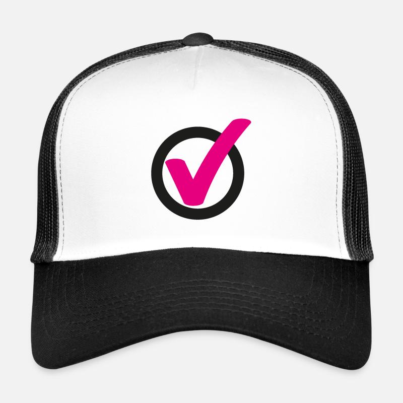 Tick Check mark sign Trucker Cap