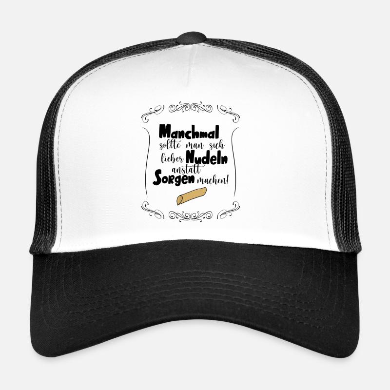 Nudeln - Trucker Cap - Weiß/Schwarz