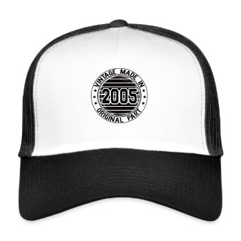 Vintage Made In 2005 Original Part Anniversaire 2005 - Casquette trucker  - blanc/noir - Devant