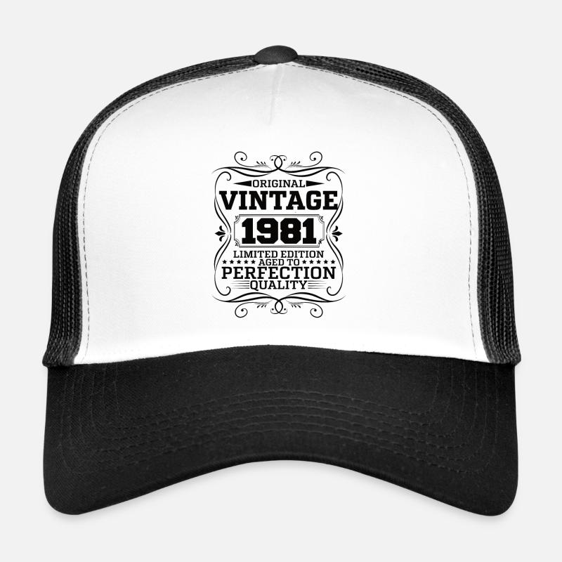 Vintage 1981 Original Limited Edition - Trucker Cap - Weiß/Schwarz