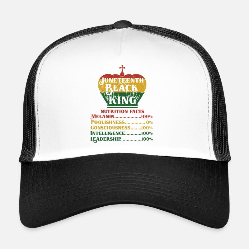 Juneteenth Cadeau de fierté de la Journée de l’histoire des Noirs Casquette trucker 