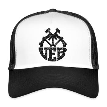 V E B - DDR Retro - Ostalgie - Trucker Cap - white/black - Front