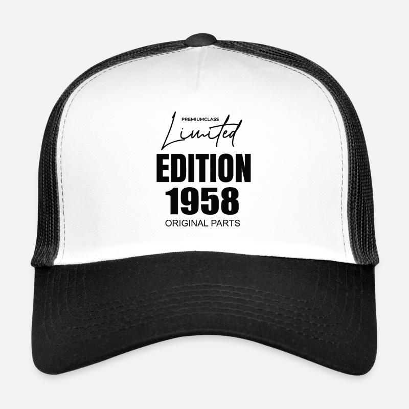 Édition limitée 1958 - Casquette trucker  - blanc/noir