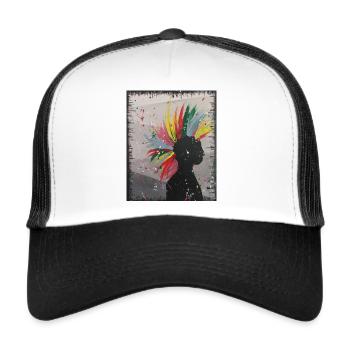 Rebellion - Trucker Cap - white/black - Front