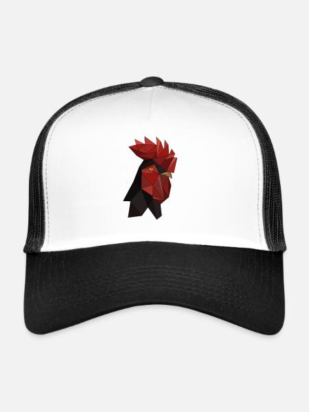 HAHN GEOMETRIC - Trucker Cap - white/black - Front
