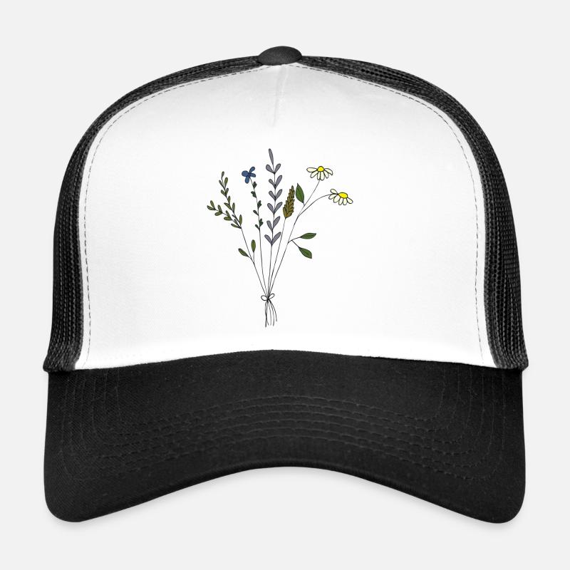 bouquet de prairies fleuries Casquette trucker 