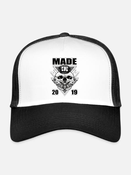 Made in 2019 Vintage Retro Limited Edition - Trucker Cap - white/black - Front
