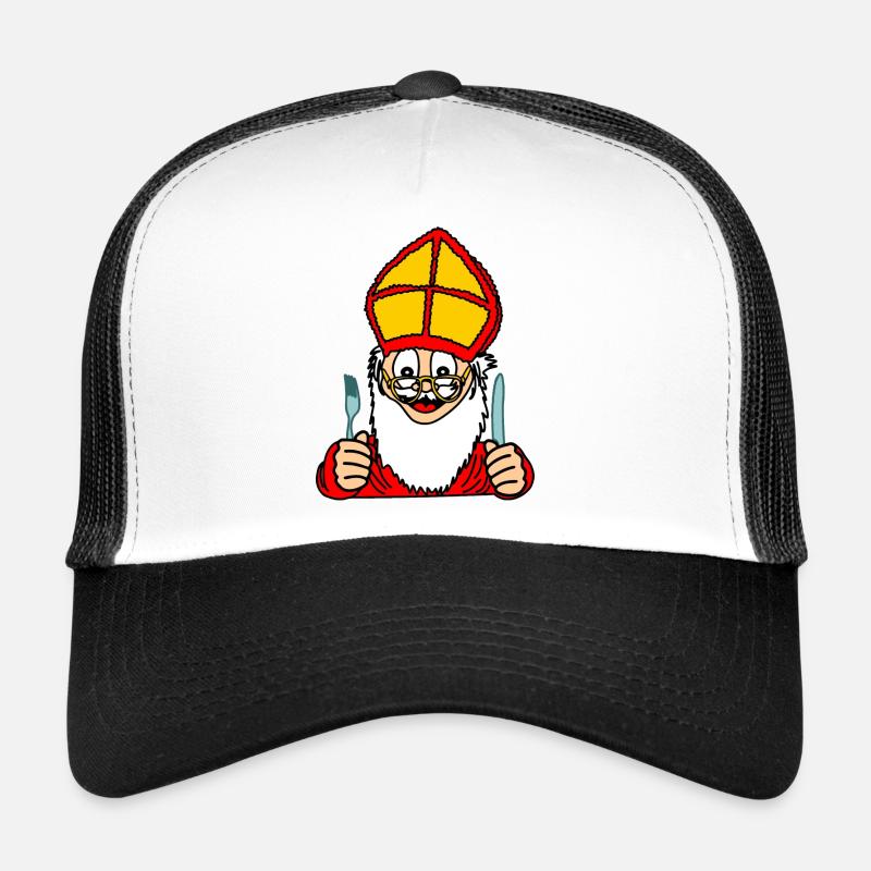 Sinterklaas with knife and fork Trucker Cap