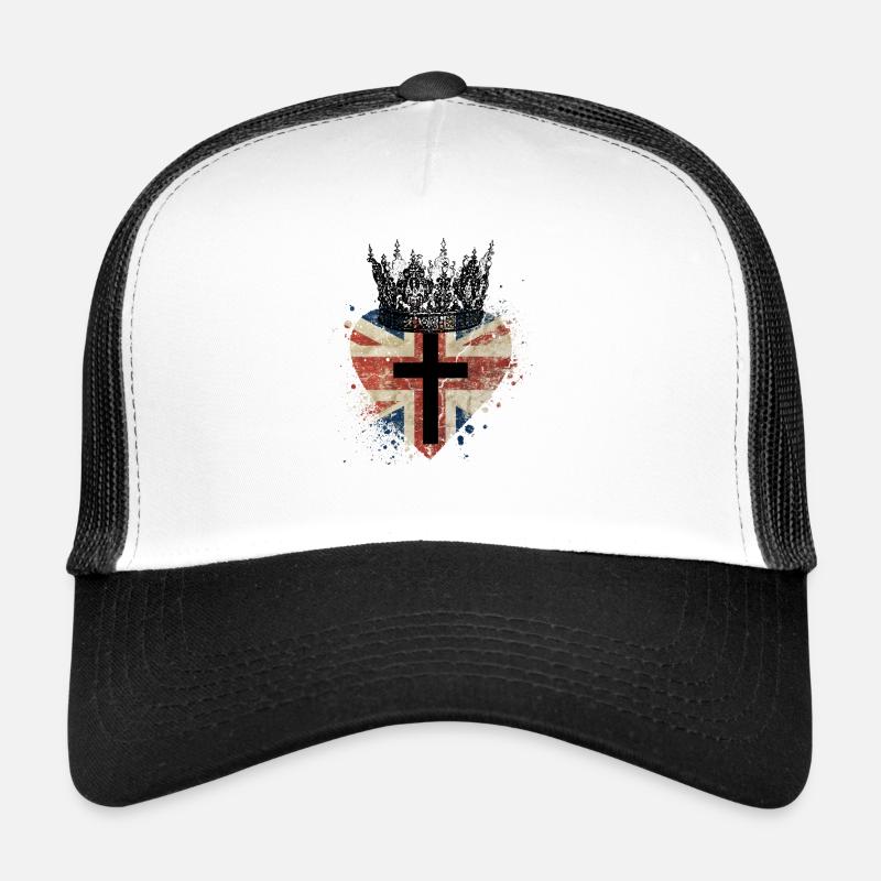 Royaume-Uni Queen England Flag Crowns Shirt Casquette trucker 