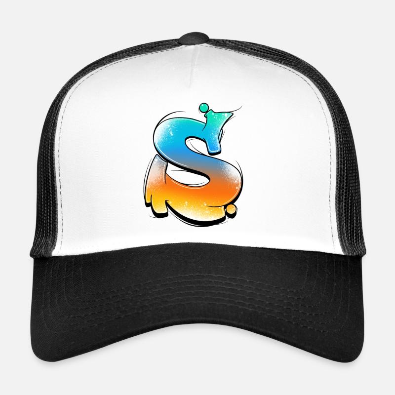 Éclaboussures de néon en S Casquette trucker 
