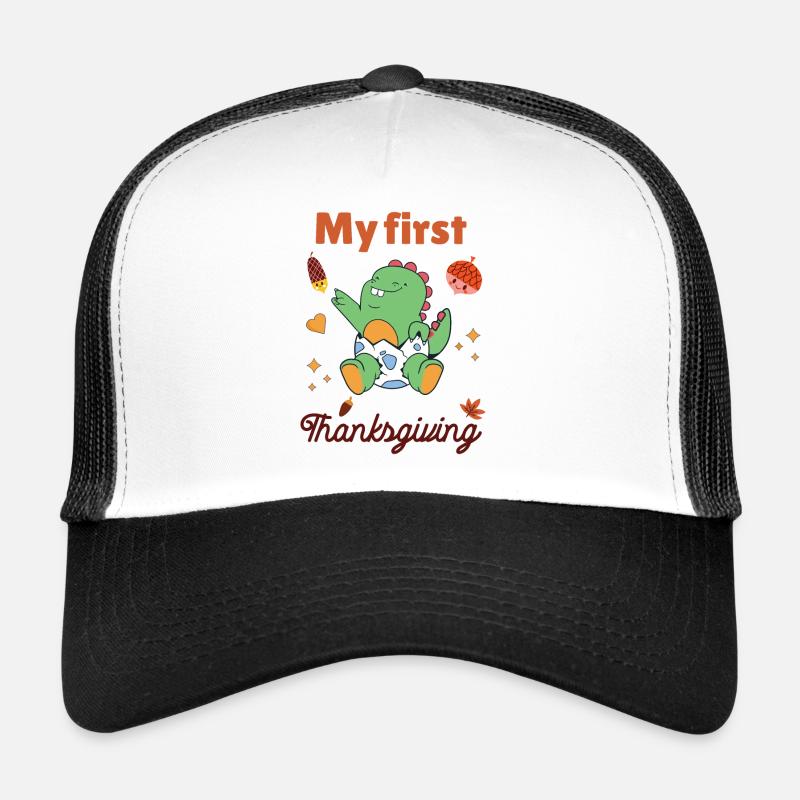 Mein erstes Thanksgiving - Trucker Cap - Weiß/Schwarz