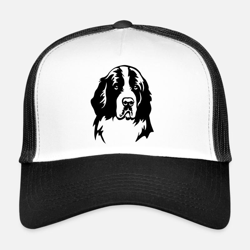 Landseer Kopf - Trucker Cap - white/black