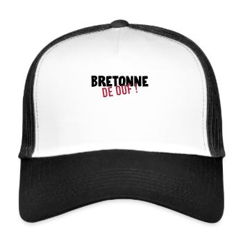 Bretagne , Breton , Bretonne , BZH , Breizh - Casquette trucker  - blanc/noir - Devant