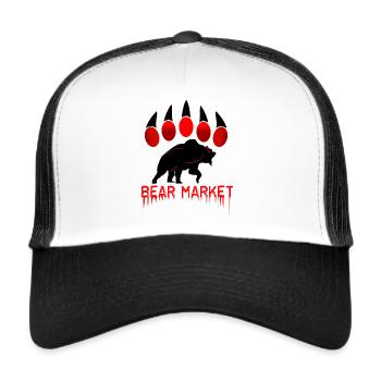 Bärentatzte Motiv - Trucker Cap - Weiß/Schwarz - Vorne