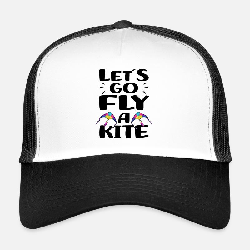Drachen steigen lassen - Trucker Cap - Weiß/Schwarz