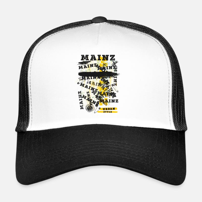 Mainz Germany City Skyline Home Love Trucker Cap