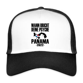 WANN BRICHT DEINE PSYCHE PANAMA - Trucker Cap - Weiß/Schwarz - Vorne