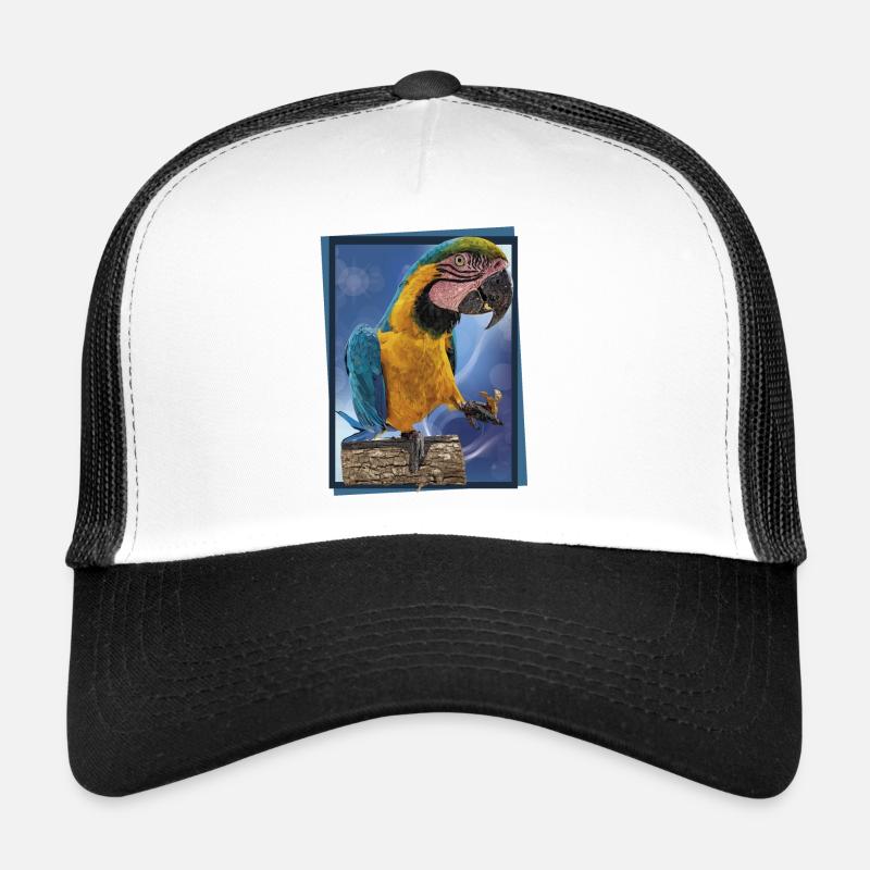 The blue and yellow macaw Trucker Cap