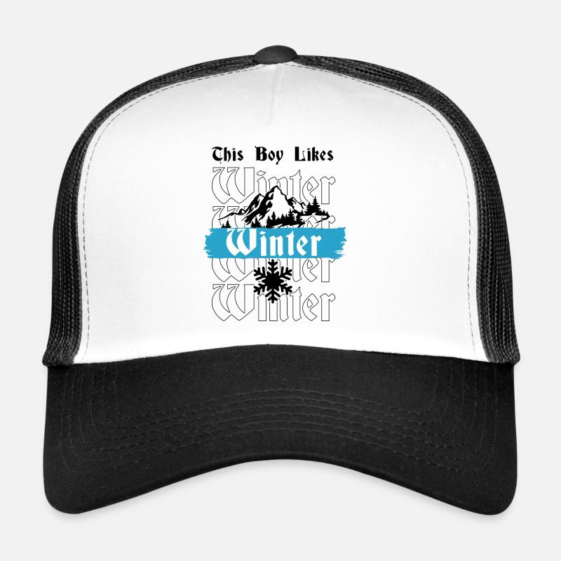 Garçon aime l'hiver, flocon de neige, journées Casquette trucker 