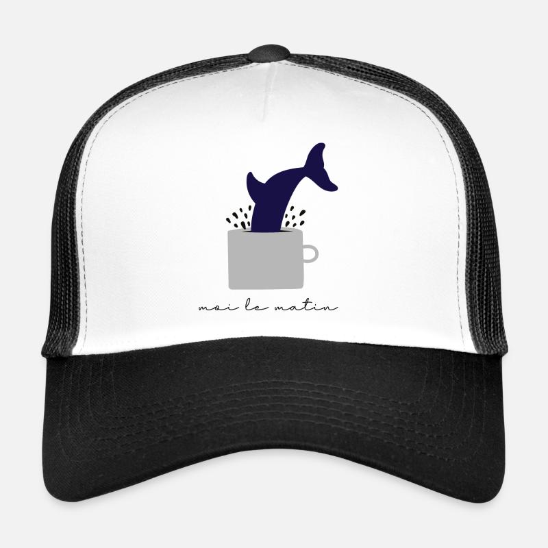 Moi le matin, plongeon et café Casquette trucker 
