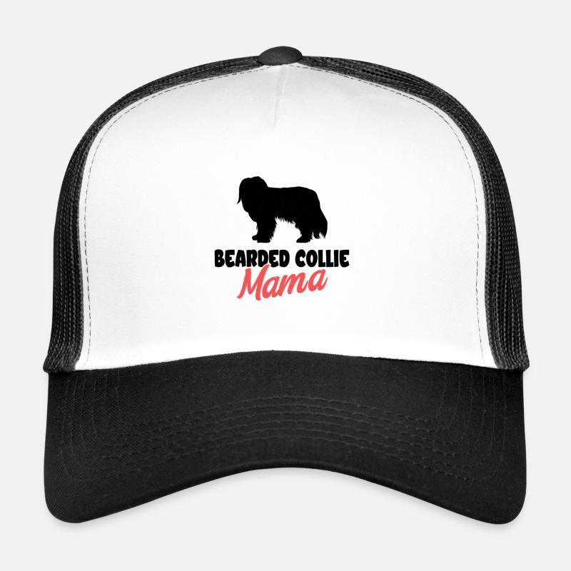 Bearded Collie - Trucker Cap - Weiß/Schwarz