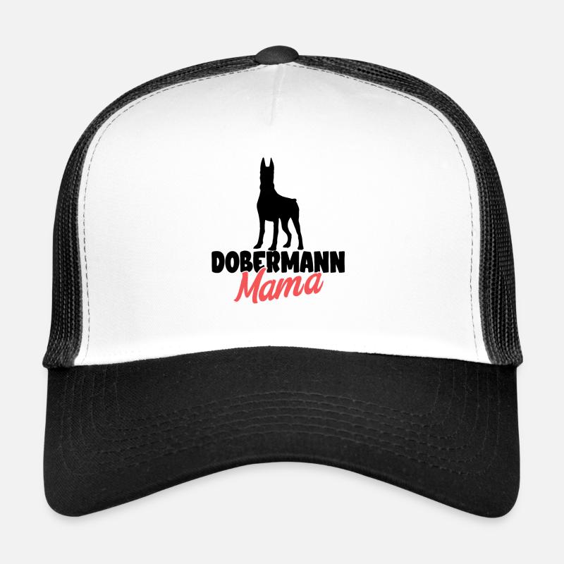 Dobermann - Trucker Cap - Weiß/Schwarz