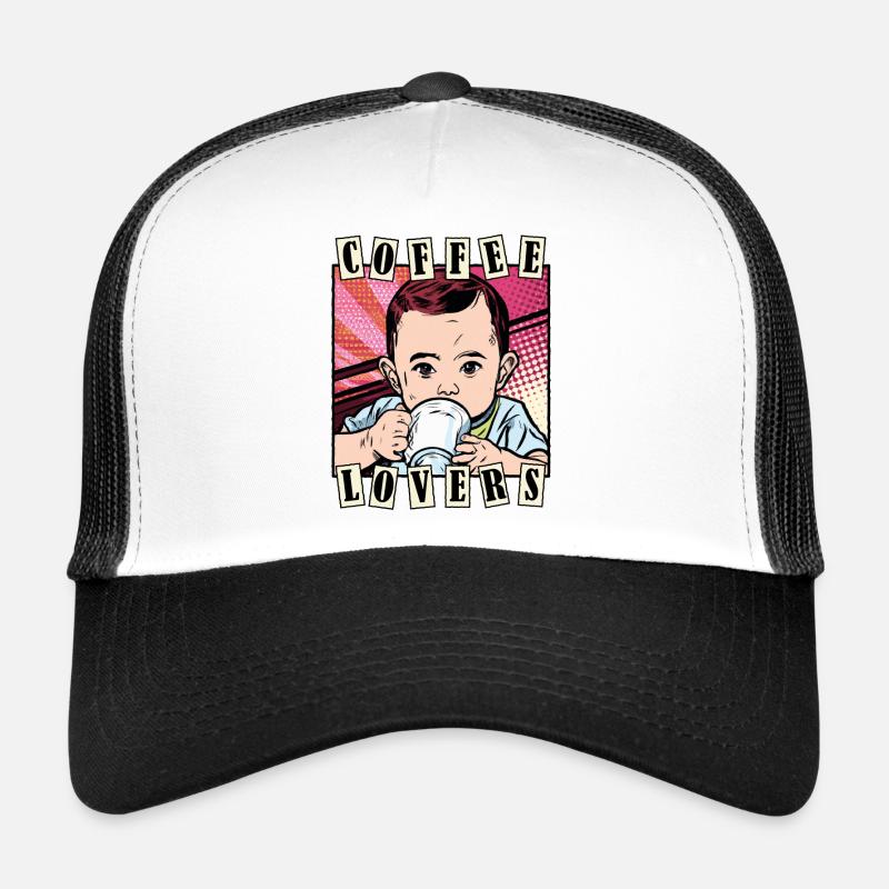 Baby Coffee - Trucker Cap - Weiß/Schwarz