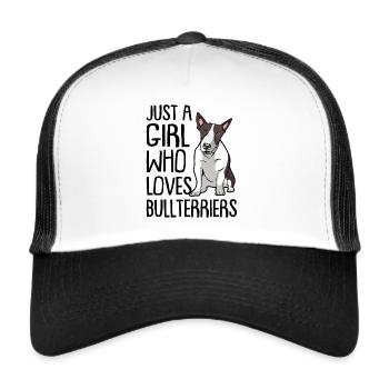 Bull terrier - Trucker Cap - white/black - Front