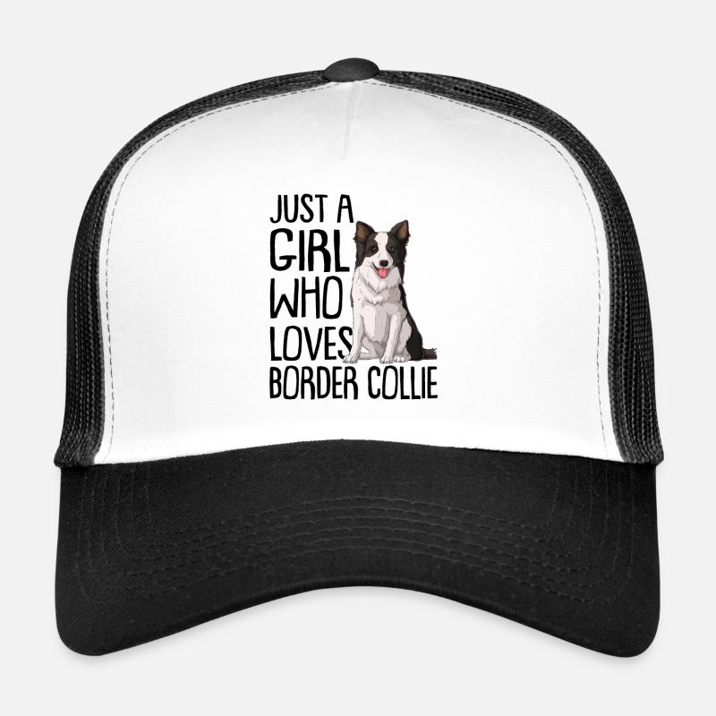 Border Collie - Trucker Cap - Weiß/Schwarz