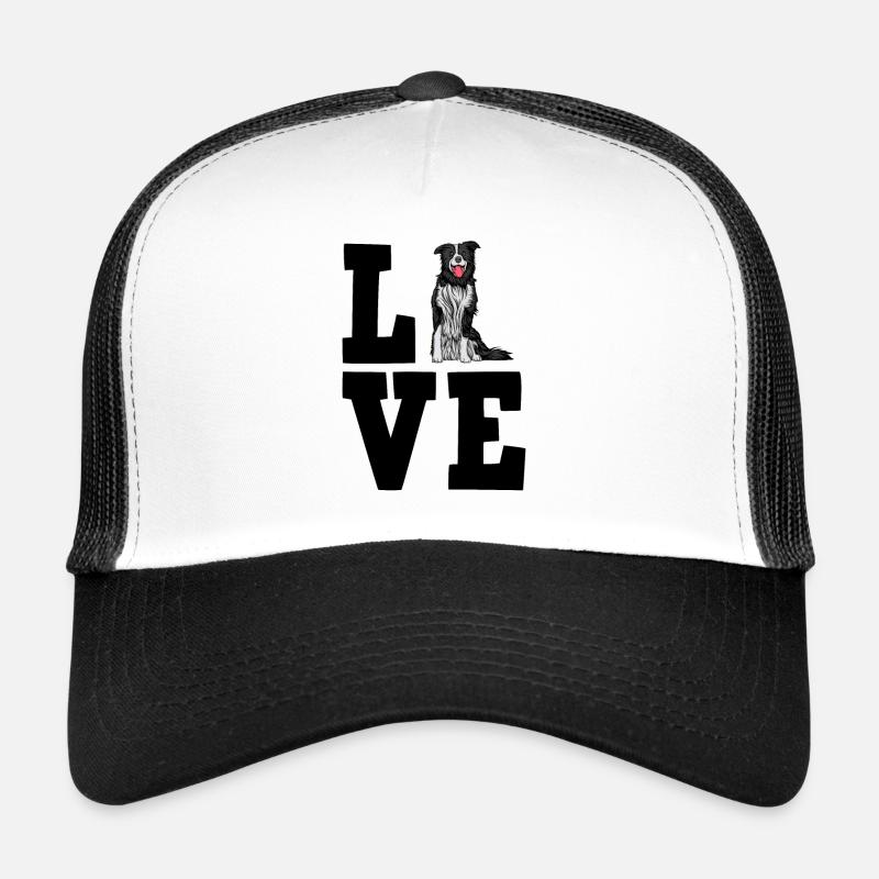 Border Collie - Casquette trucker  - blanc/noir