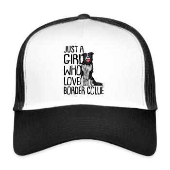 Border Collie - Trucker Cap - white/black - Front