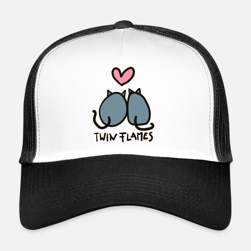 , twin flames, twin souls - Trucker Cap - white/black