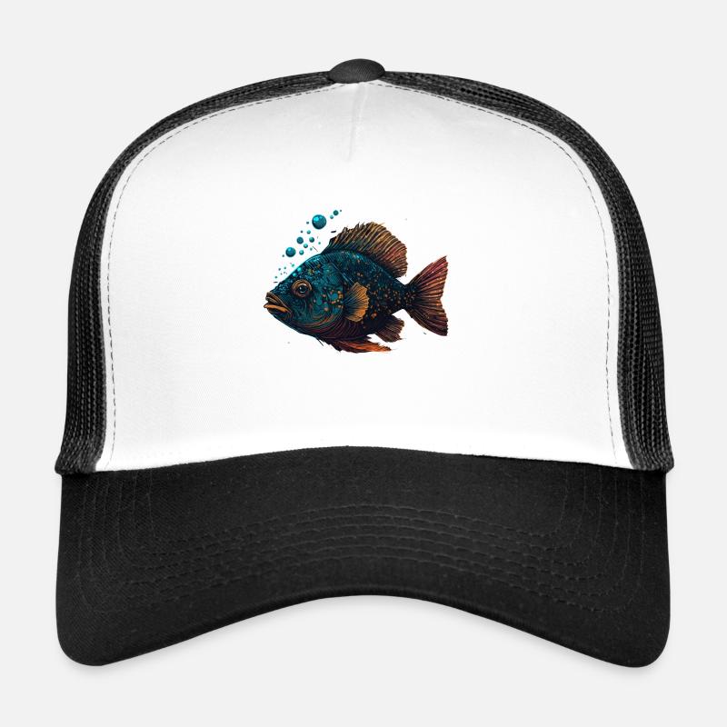 Cool Fish Illustration Trucker Cap
