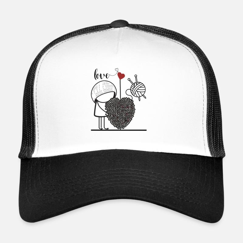 Lesekuss Herz aus Buchstaben Trucker Cap