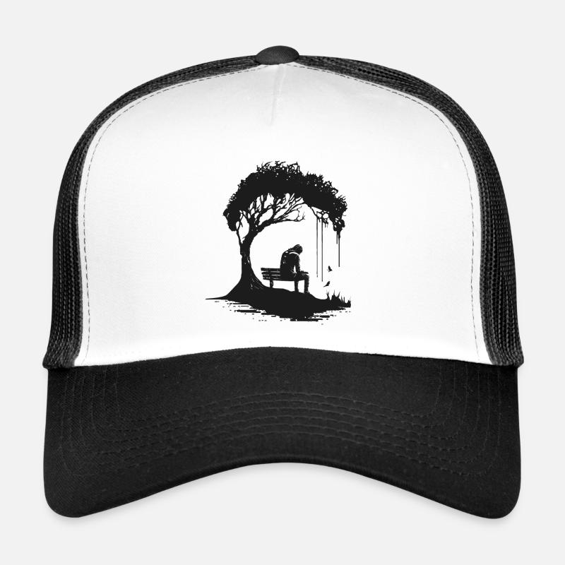 Minimal Design, Baum, Silhouette, Einsam, Natur Trucker Cap