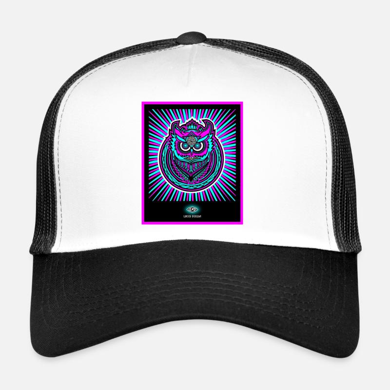 Chouette néon rose néon Casquette trucker 