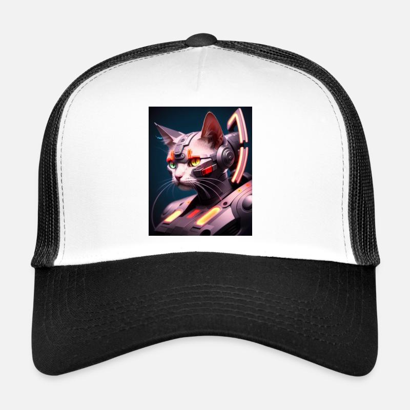 Conception Cyborg Cat Casquette trucker 