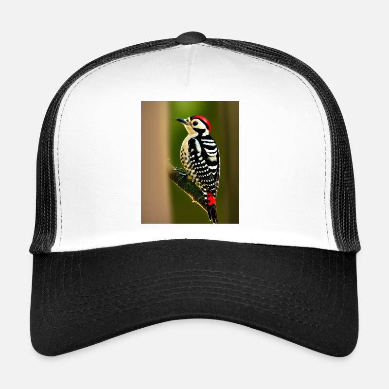 Pfahlspecht rothaarig coole Comic-Zeichnung Trucker Cap