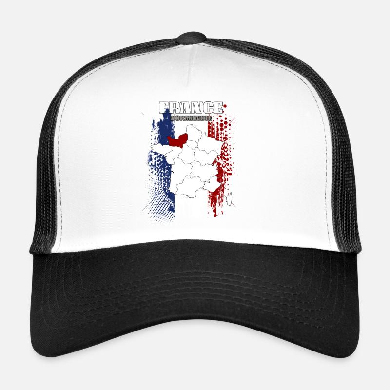 Normandie - Trucker Cap - Weiß/Schwarz