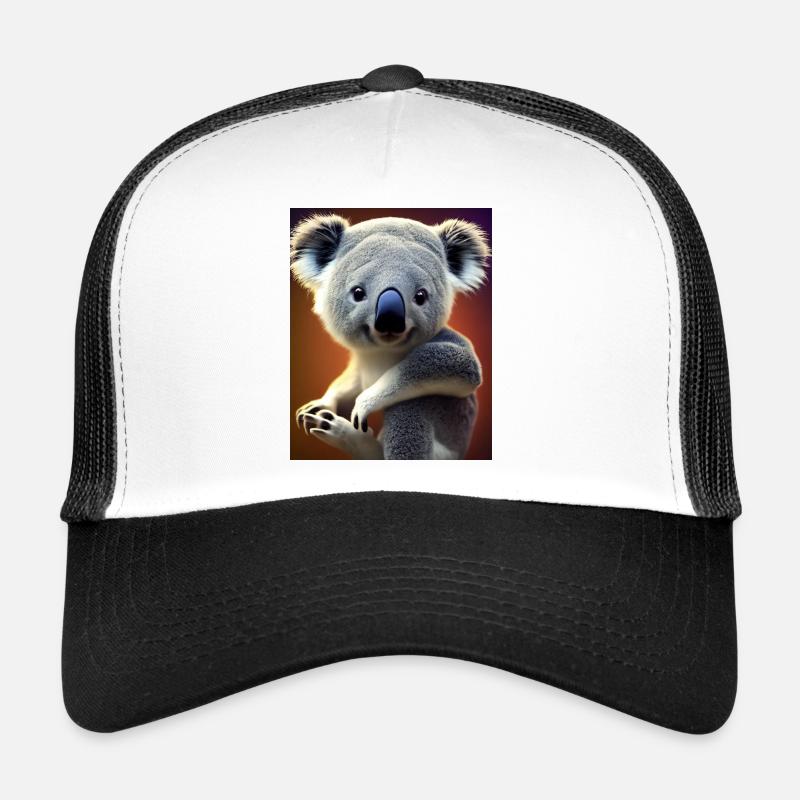 Zeichnung eines kühlen Koalas im Sommer Trucker Cap