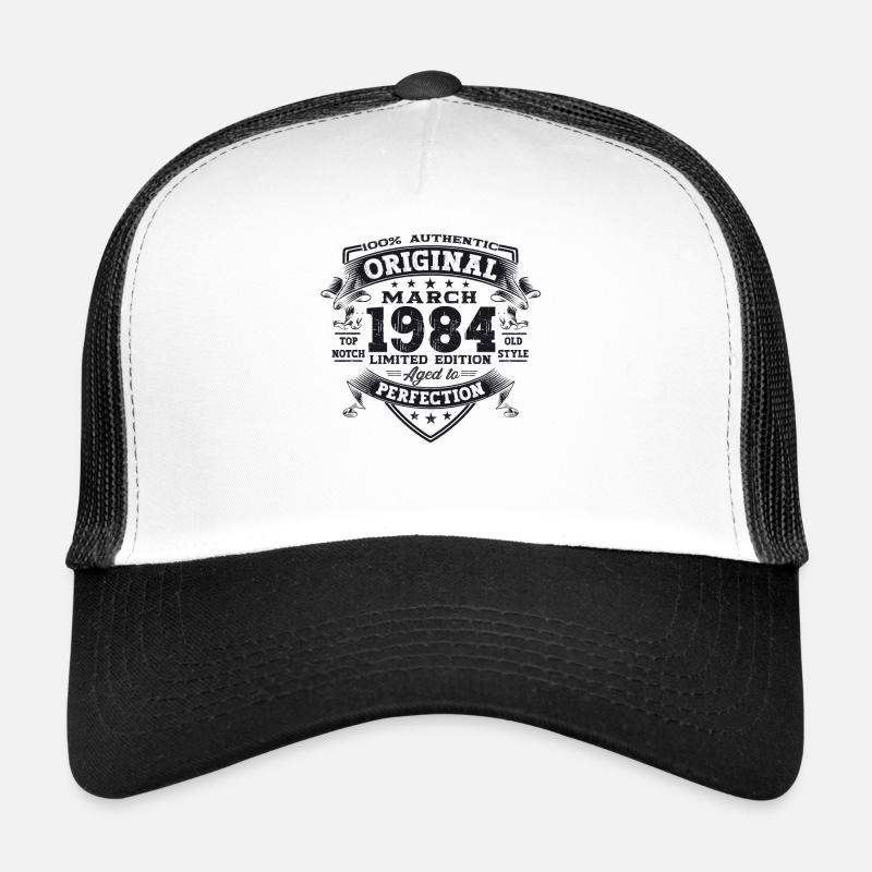 39e anniversaire Mann Original March Né en 1984 - Casquette trucker  - blanc/noir