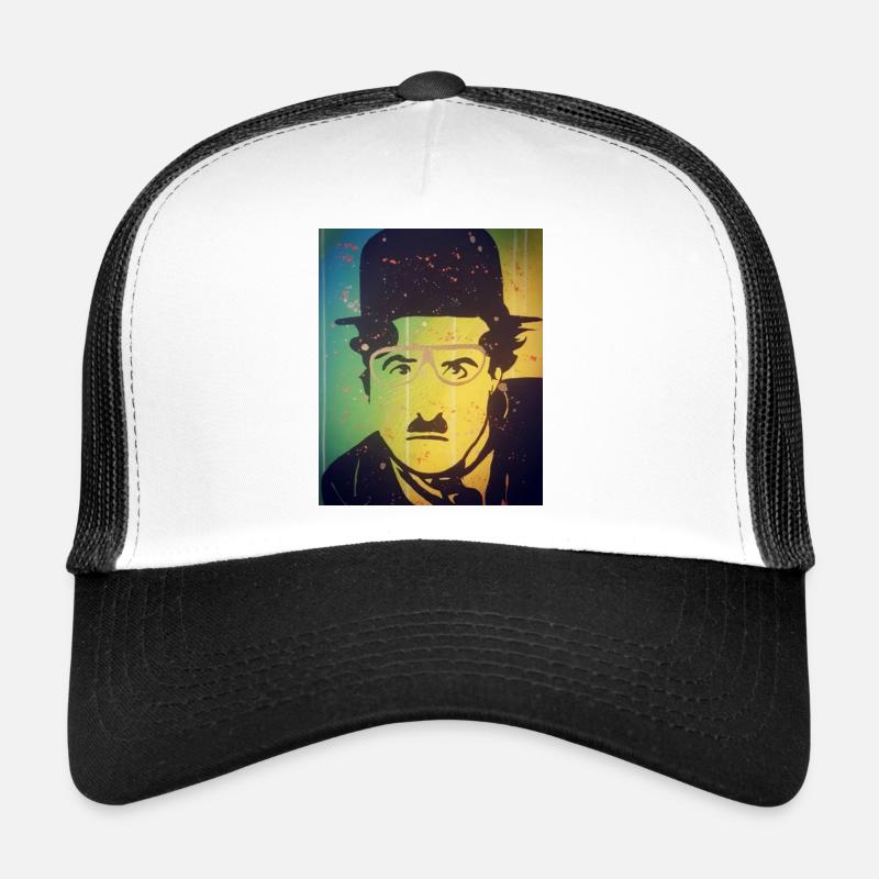 chaplin is looking at you - Casquette trucker  - blanc/noir