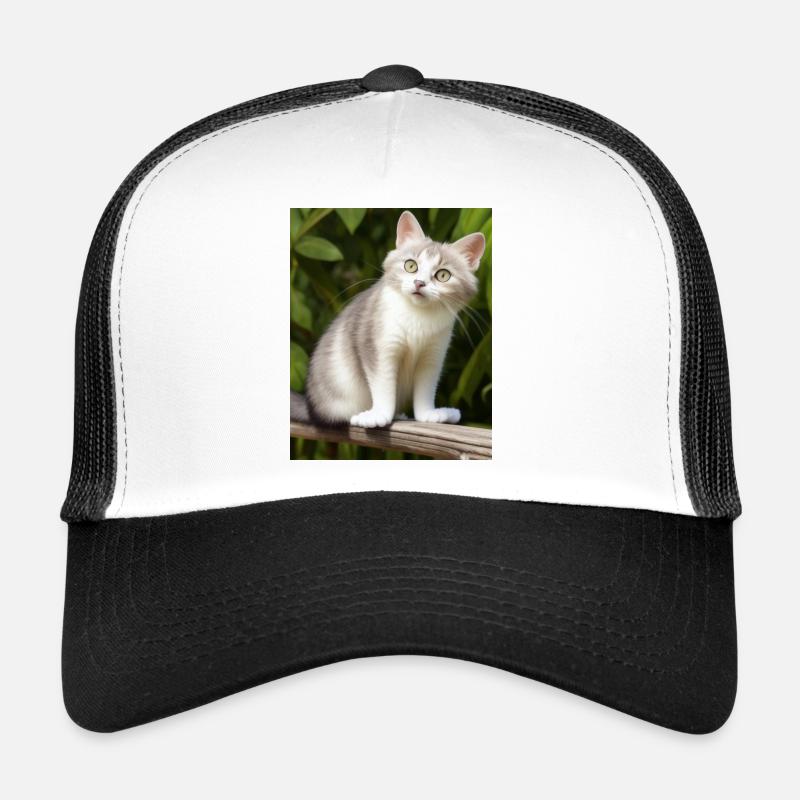 Chat persan blanc Casquette trucker 