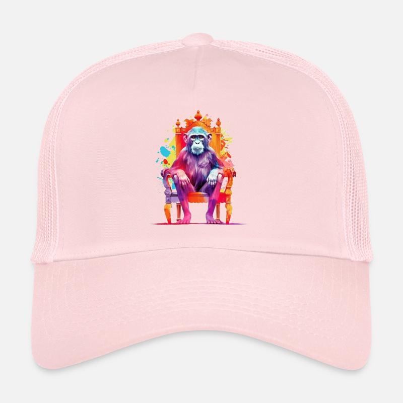 Monkey King - Singe sur le trône - Jeux de couleurs Casquette trucker 