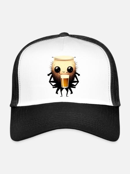 Sweet little beer spider - Trucker Cap - white/black - Front