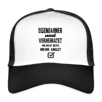 Eisenbahner - Trucker Cap - Weiß/Schwarz - Vorne