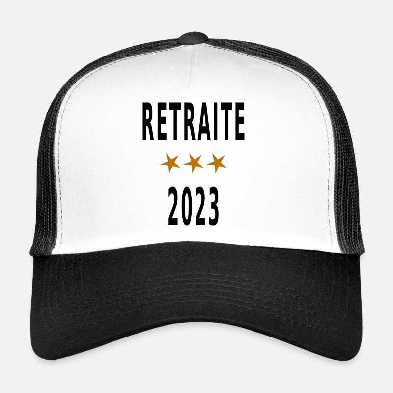 Retraite 2023 - Casquette trucker  - blanc/noir