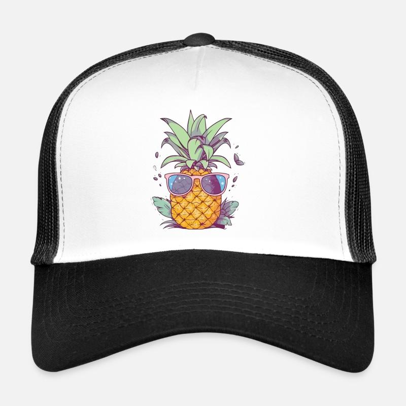 Ananas Lunettes de soleil Vacances d’été Tropical Casquette trucker 